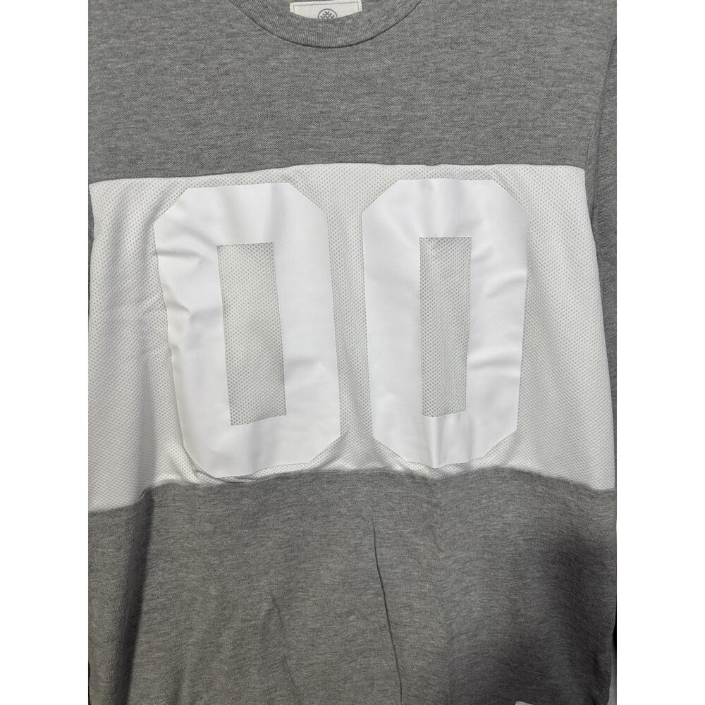 ON THE BYAS Men's Heather Grey & White 00 Long Sleeve Jersey T Shirt | Medium - Picture 3 of 14